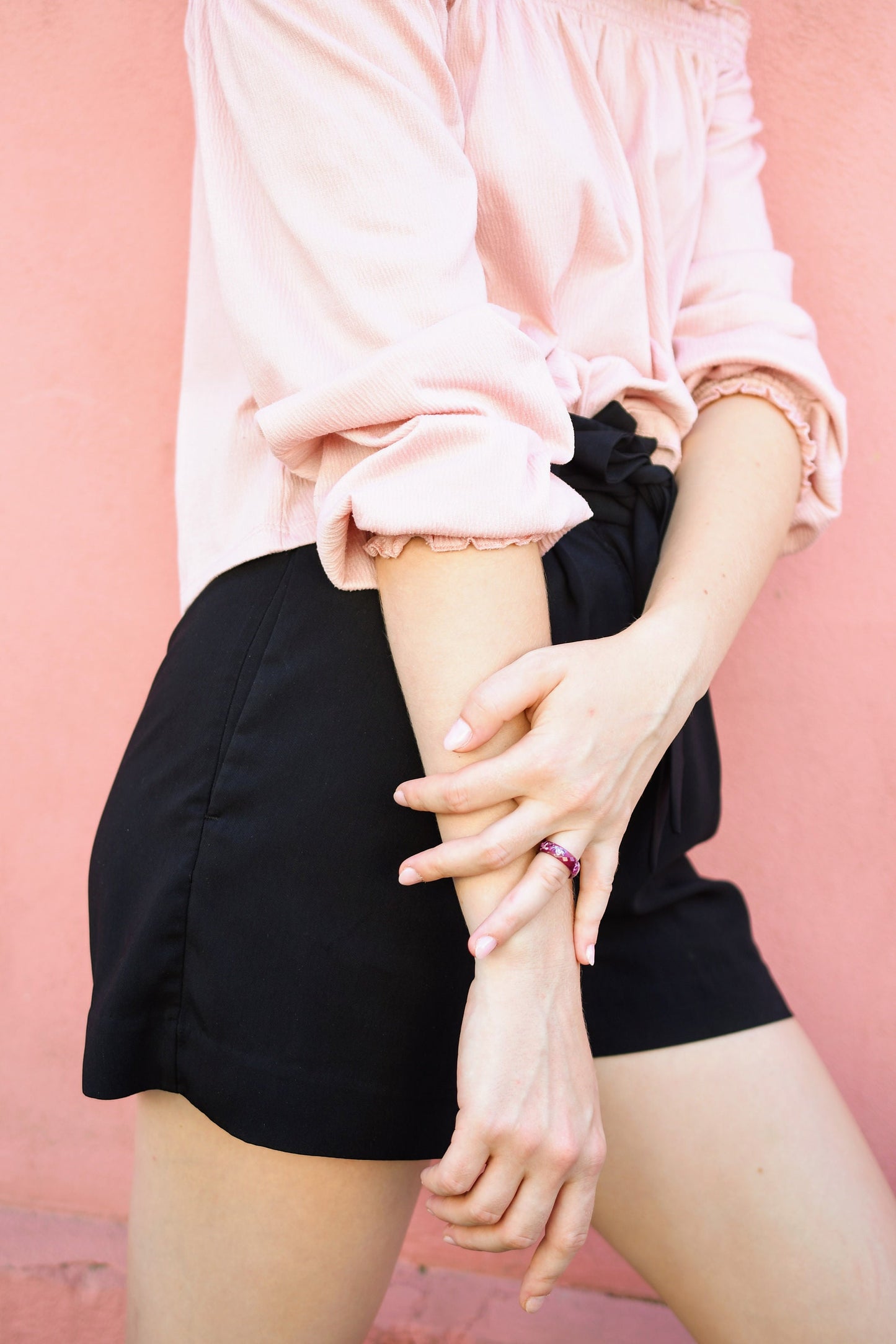 Unisex alternative engagement band on model