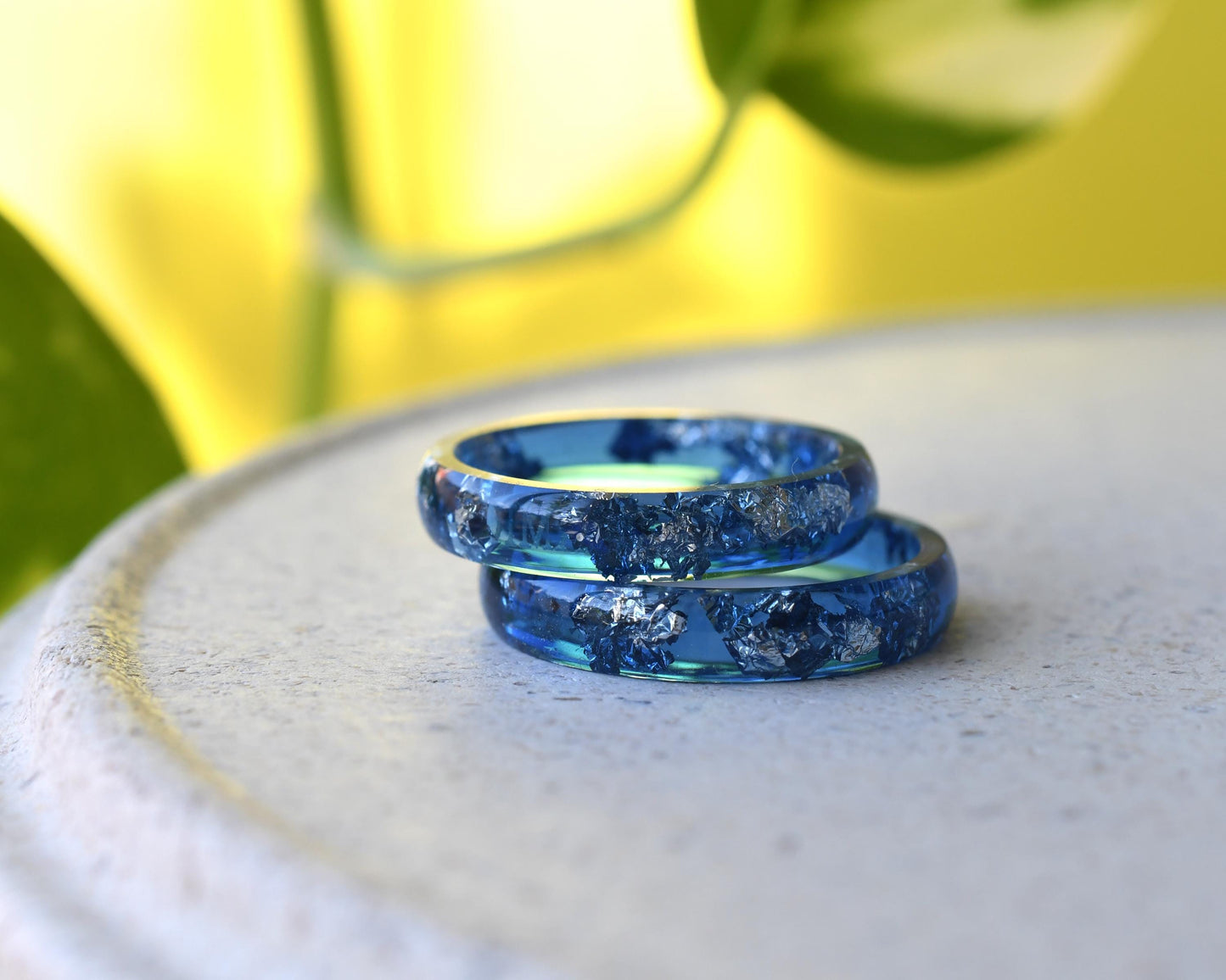 silver accents rings