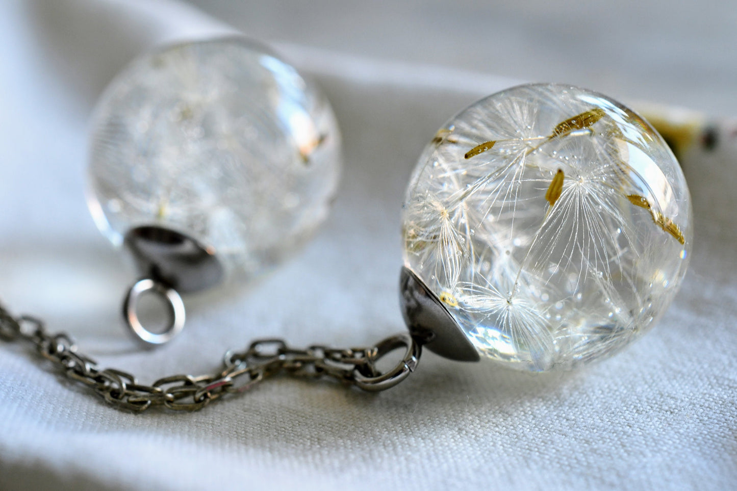 Dandelion pendant sphere as gift idea