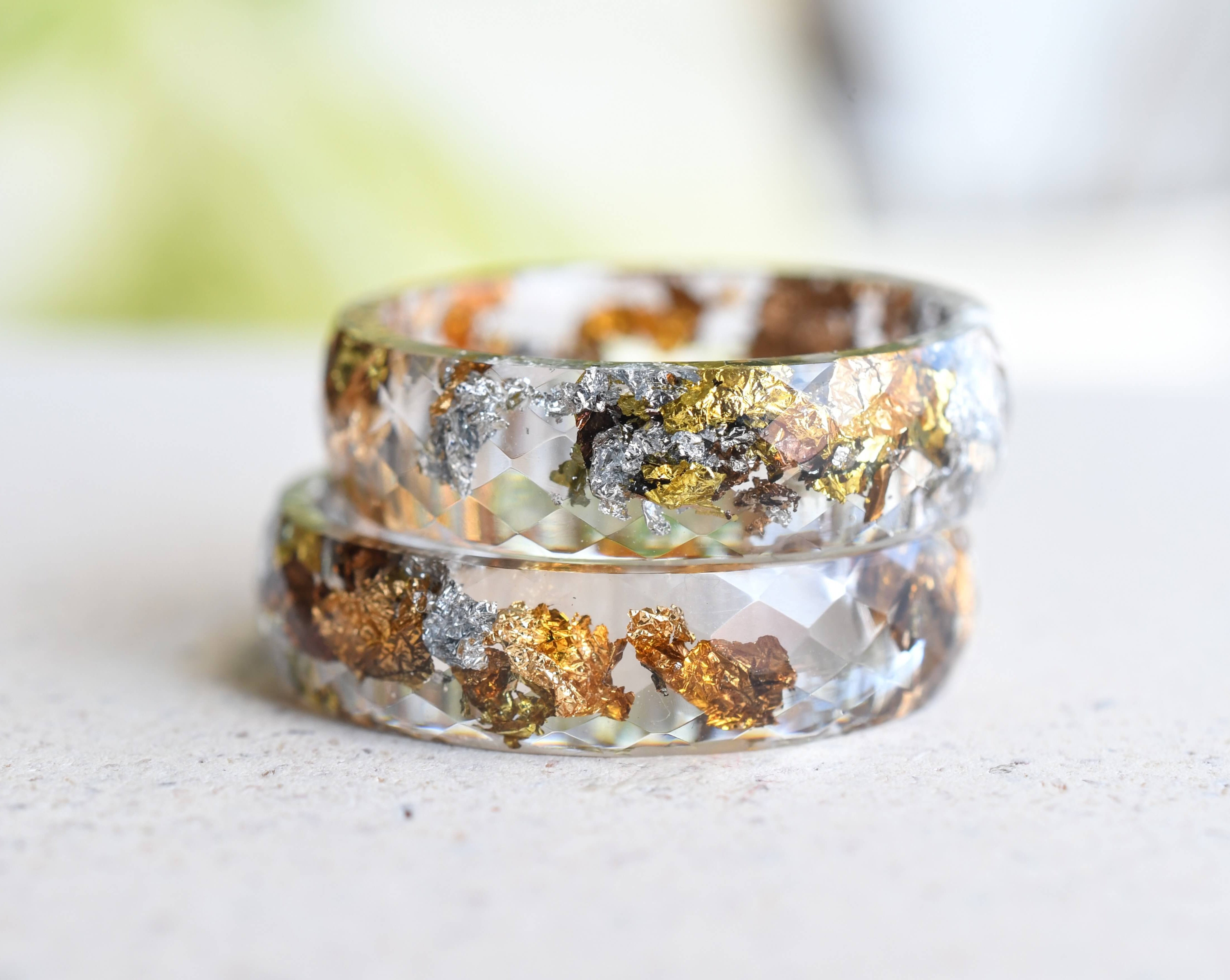 Transparent Gold Leaf Ring – Resity Shop