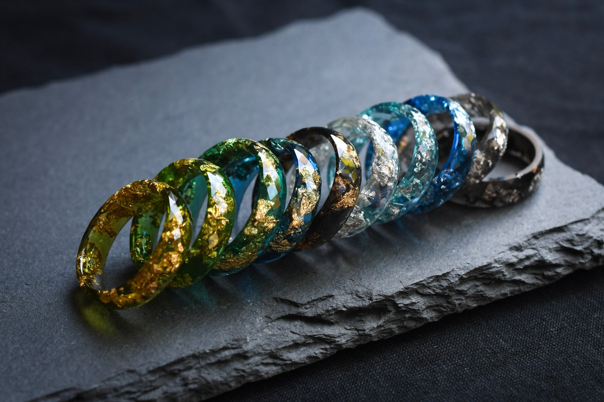 bold resin rings for men 
