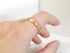 Crystal clear resin ring with metallic gold shimmer Vienna