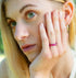 Romantic rose resin ring gift for June birthday