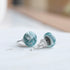 Handmade aqua blue resin earrings crafted in Vienna