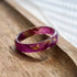 Rose Bloom June birth flower resin ring gold flakes