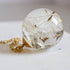 Real dandelion seed preserved in resin sphere necklace Vienna