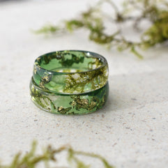Forest inspired resin jewelry handmade in Austria