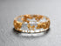 Gold flake transparent resin ring minimalist design