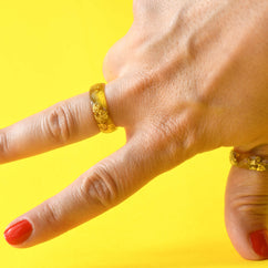 handcrafted neon gold boldness