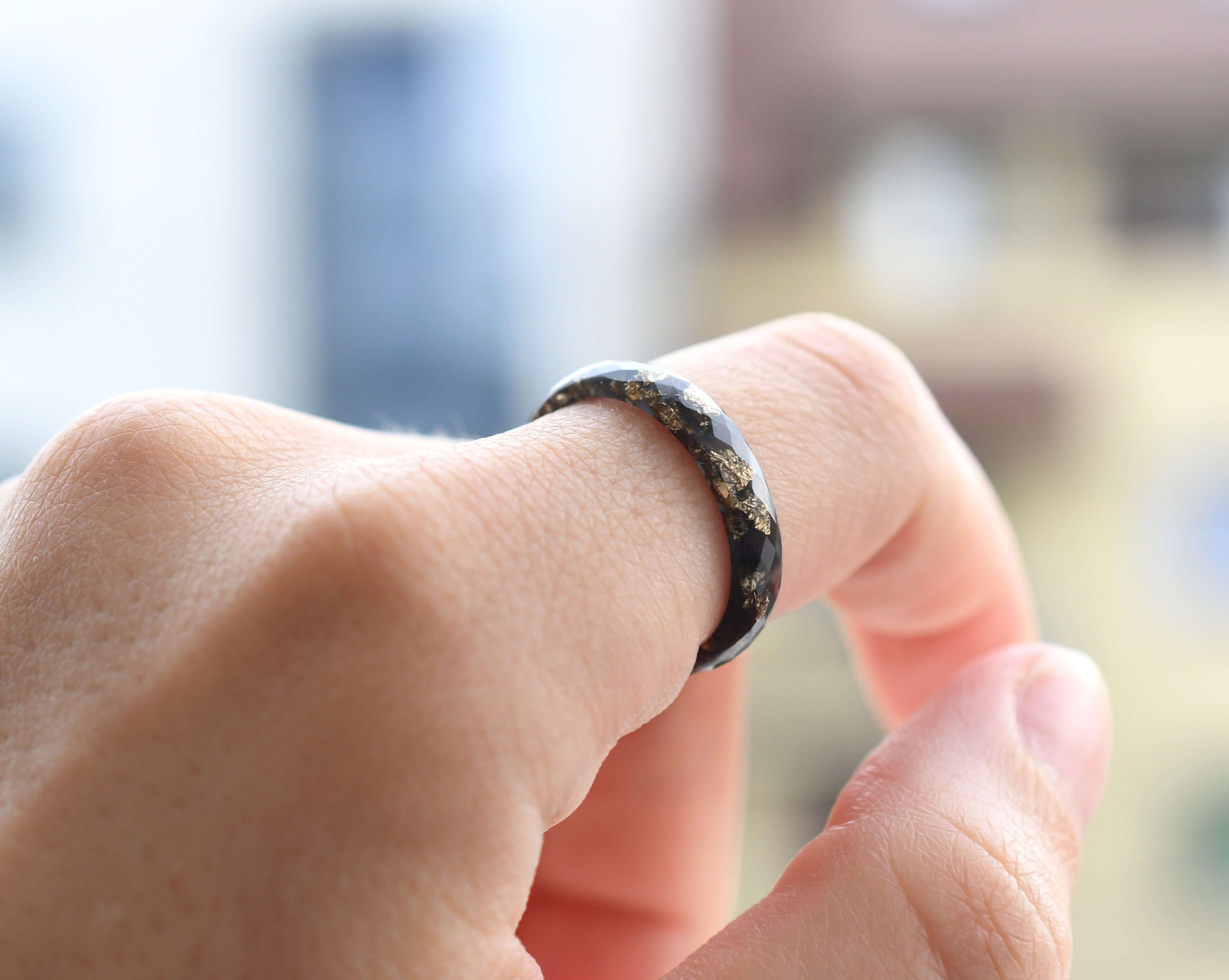 handmade black gold ring