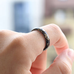 handmade black gold ring
