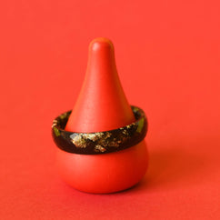 men's wide black ring