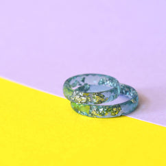 Stackable Silver Leaf Rings