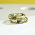 Transparent resin band with alyssum flowers inside