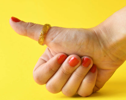 wide neon gold ring