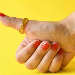 wide neon gold ring