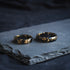Contemporary black and gold men’s band handcrafted in Vienna
