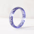 amethzst purple resin ring with silver flakes