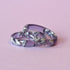 Handmade amethyst purple resin ring with silver leaf detail – crafted in Vienna by Resity