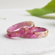 Handmade tulip flower ring — April birth flower jewelry crafted in Vienna by Resity
