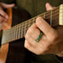 artisan emerald green resin ring gold leaf men