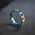 handmade Austrian blue gold leaf men’s ring