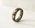 Modern unisex black resin ring with faceted band design