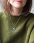 Real forget-me-not flowers preserved in resin necklace Vienna