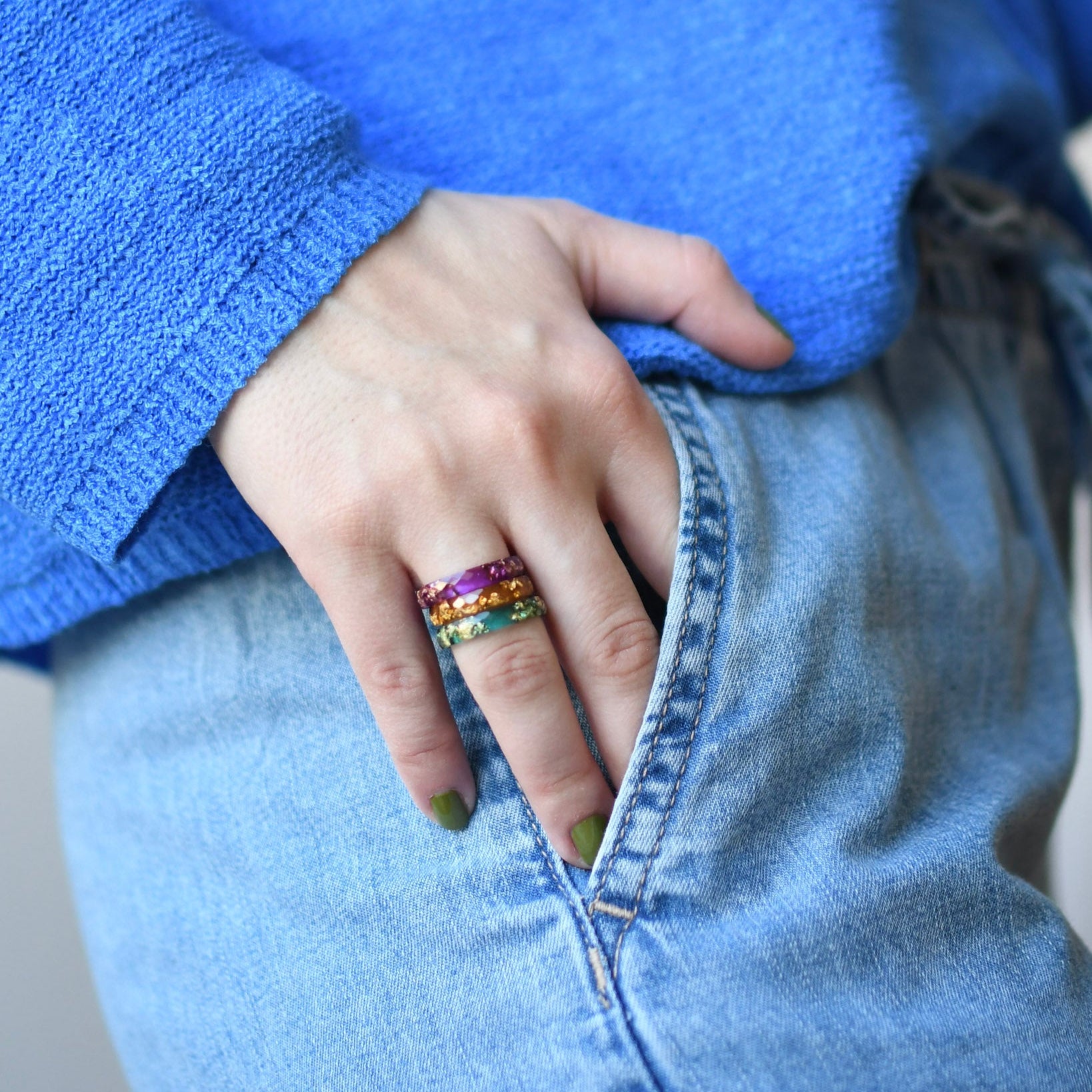 candy resin stacking rings
