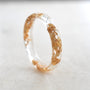 Golden Prism Ring — minimalist transparent resin ring with gold foil