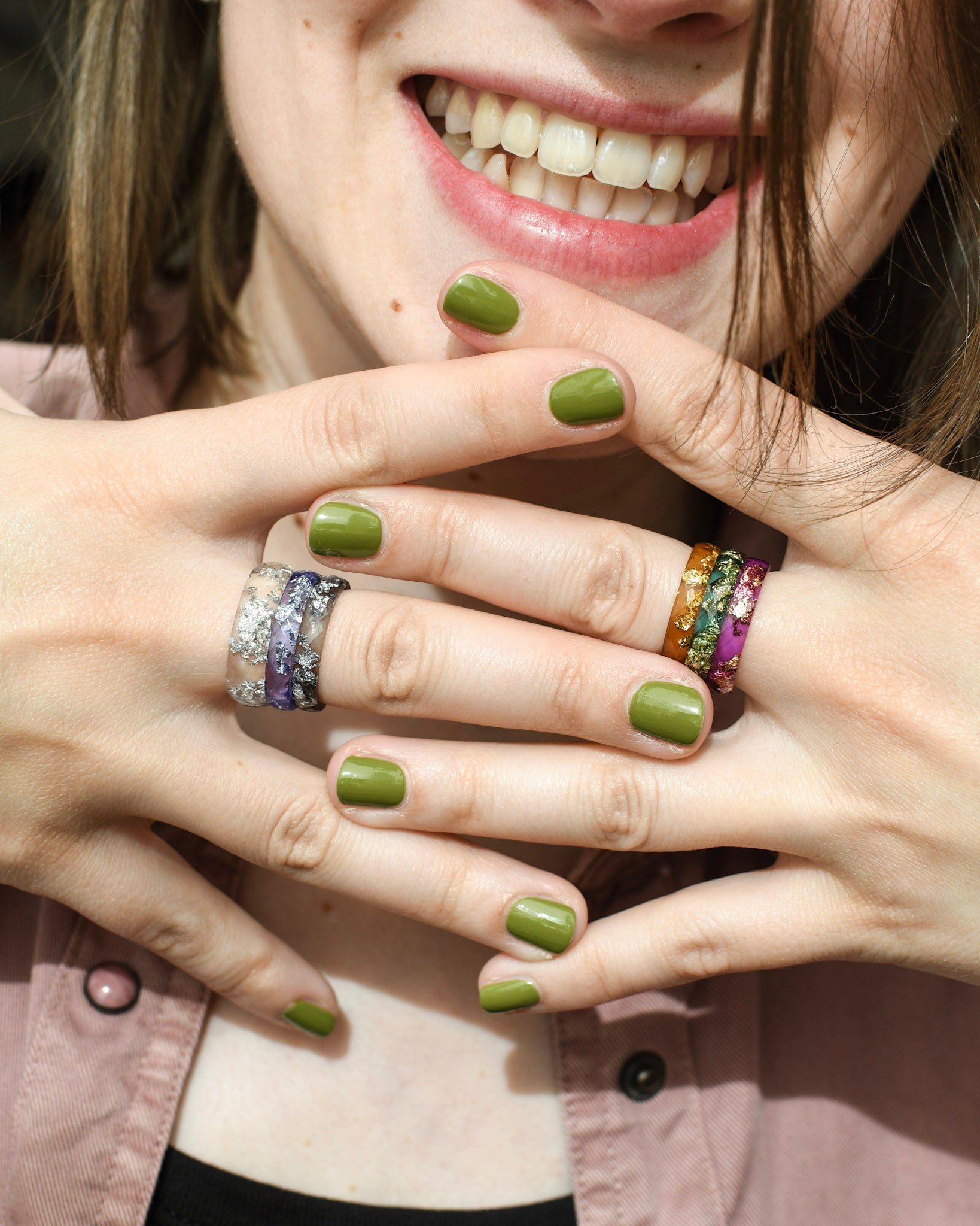 Candy Stack – 3er-Set in Violett, Grün & Gold