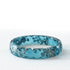 deep blue resin ring with silver flakes