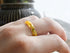 Narcissus Bloom Ring with real flower preserved in resin — handcrafted botanical jewelry by Resity