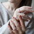 Alyssum Whisper white alyssum resin ring pink band