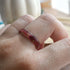 August birth flower botanical resin ring handmade jewelry