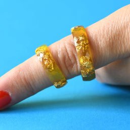 gold leaf epoxy ring
