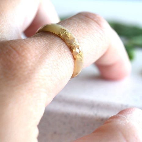 Golden Veil Ring worn on hand