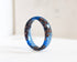 Hand-cast cobalt resin ring bold statement jewelry