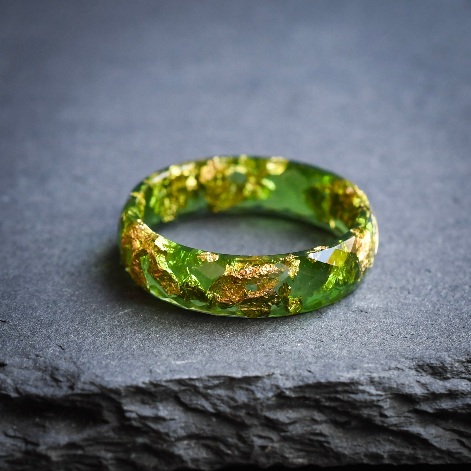 handmade green wedding band alternative to metal rings Austria