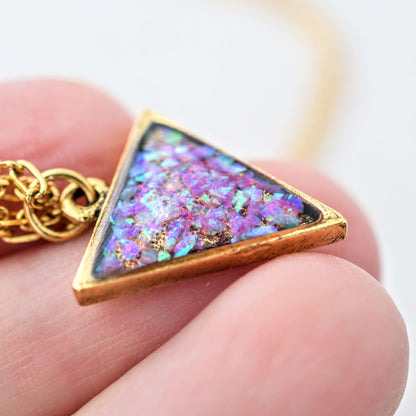 handmade gemstone resin necklace