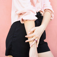 Unisex alternative engagement band on model