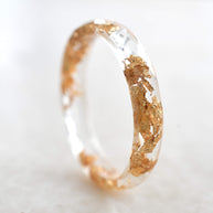 Transparent Gold Leaf Ring