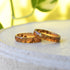 Hypoallergenic resin ring with warm amber tones