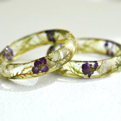 real moss resin ring