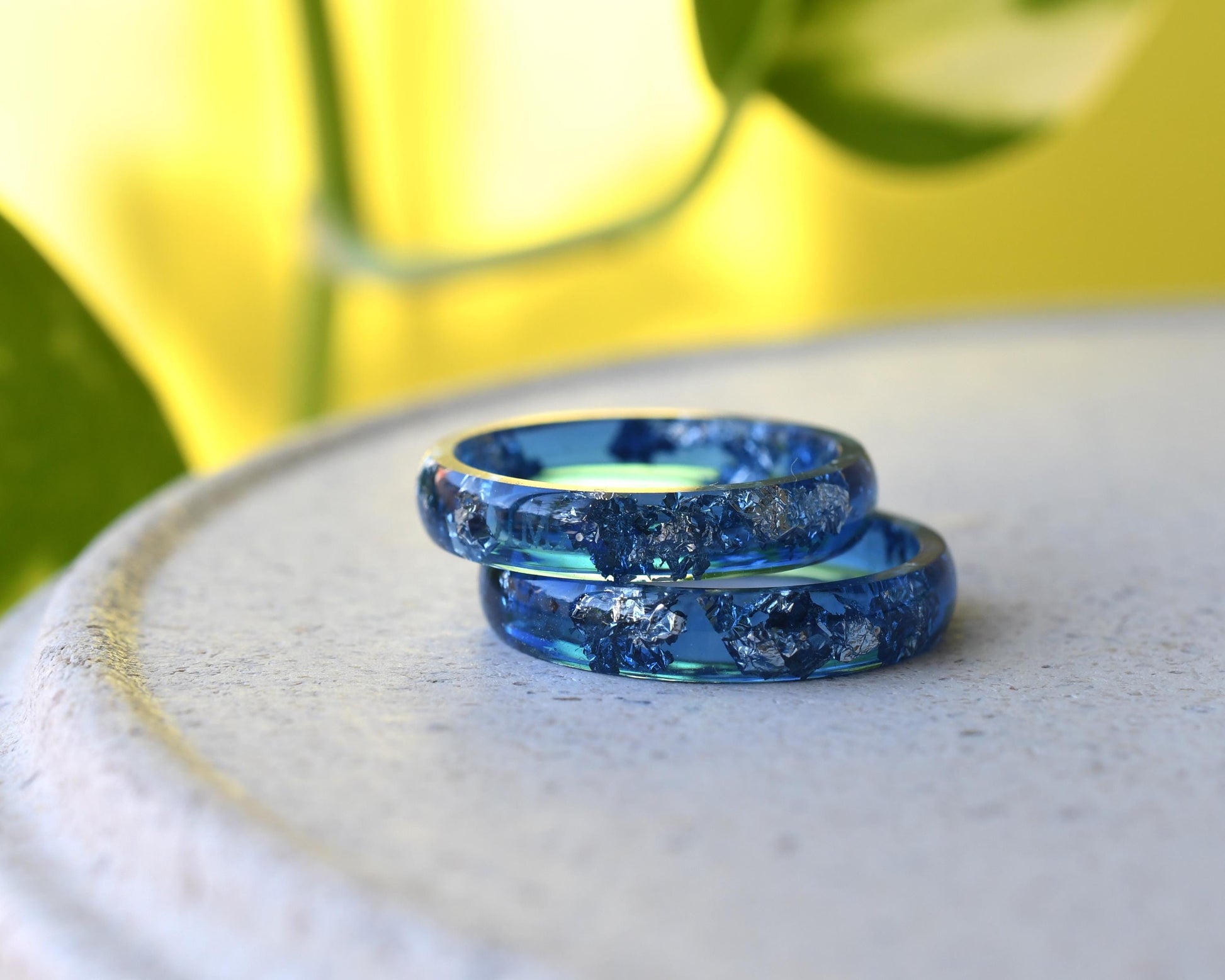 silver accents rings