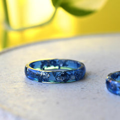 Midnight Silver Ring