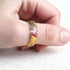 Woodland faceted resin ring gift for nature lover