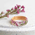 Heather and wood promise ring handmade jewelry