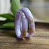 Thin purple pastel resin ring with gold flakes handmade by Resity in Vienna