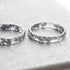 Lumen Ring stacked with other resin bands for a clean, elegant layering look
